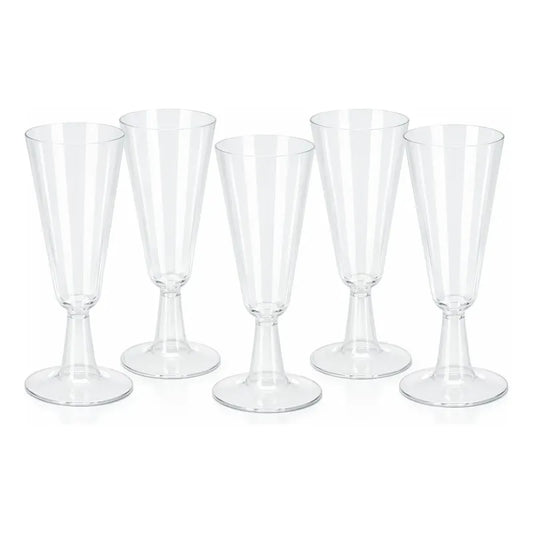 Set 6 Copas Acrílicas Reutilizables Transparentes Champaña Transparente