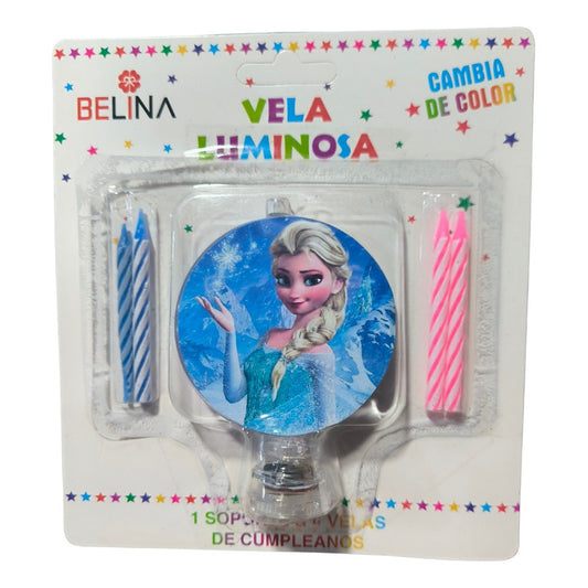 Vela Luminosa De Cumpleaños Frozen