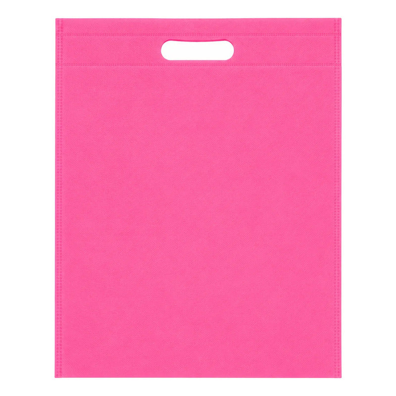 Pack 10 Bolsa Ecológica Reutilizable Tnt Con Asa 25x31 Rosa