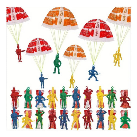 20 Juguetes Sorpresas Soldados Paracaidas Cumpleaños