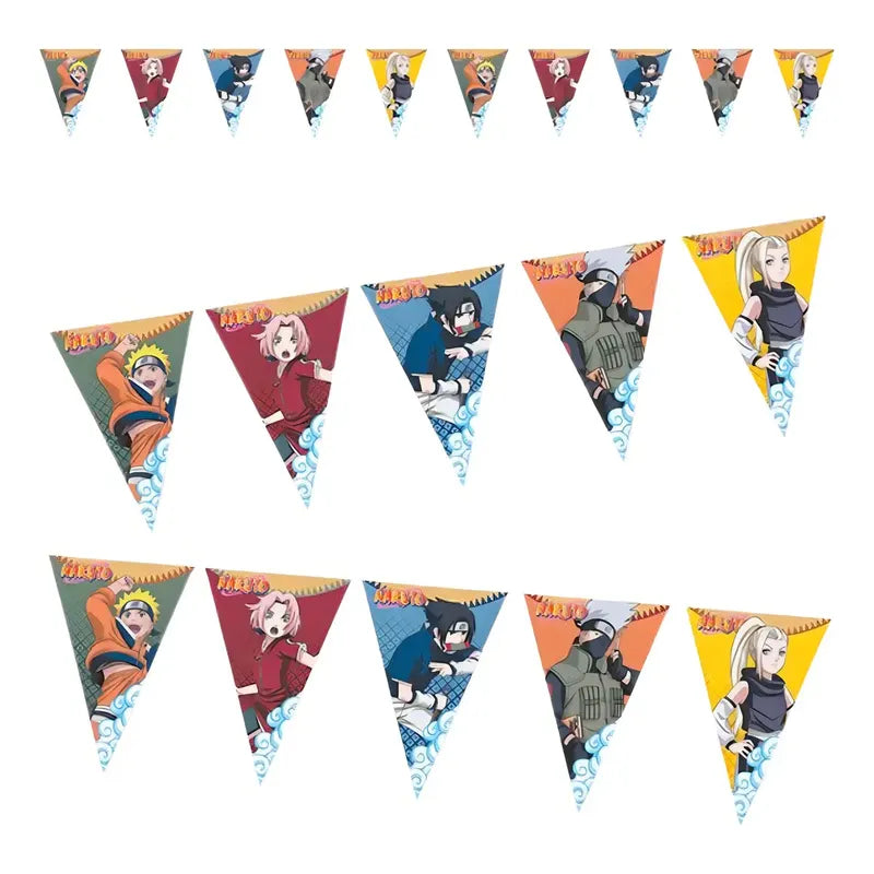 Guirnalda Naruto 10 Banderines Decoración Cumpleaños Naranja Party Express