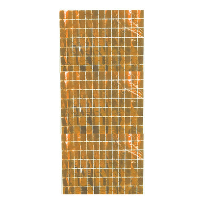 Cortina Cumpleaños Metálica Cuadros Decorativa 100x200 Cm