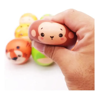 Pack 12 Pelotas Animales Antiestres Sorpresas De Cumpleaños