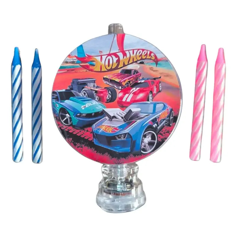 Vela De Cumpleaños Luminosa Hot Wheels