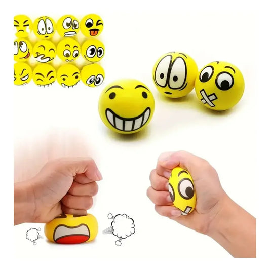 Pack 12 Pelotas Emoji Antiestres Sorpresas De Cumpleaños