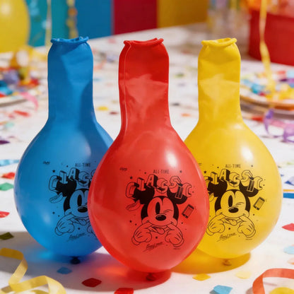 Set Globos Latex Con Impresion Mickey 12 Unidades
