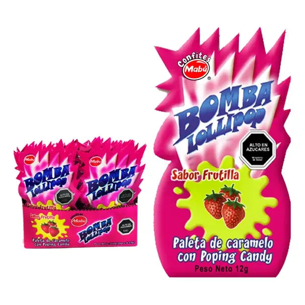 Pack 24 Bomba Lolli Poop (paletita Con Dulce Explosivo )
