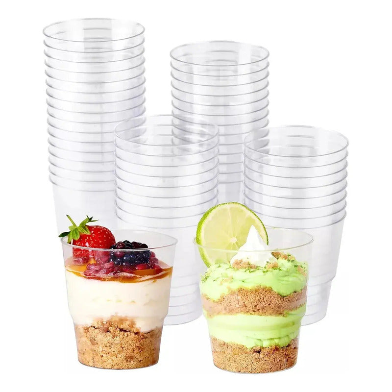 Mini Vasos Acrílicos 30 Ml Shots O Postre (30 Unidades) Transparente