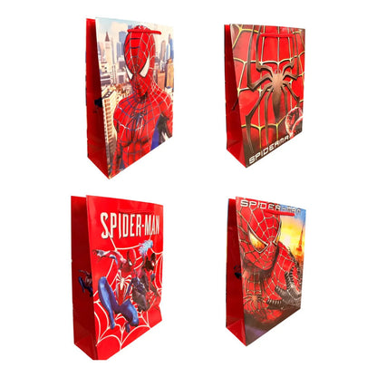 Bolsa Cumpleaños Spider-man Diseño Cotillón Cumpleaños X 12 Rojo