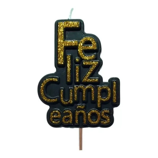 Vela De Feliz Cumpleaños Negra