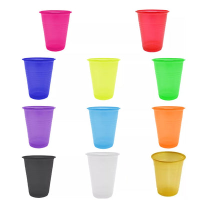 25 Vasos Plásticos Unicolor  De 200 Cc Color A Eleccion