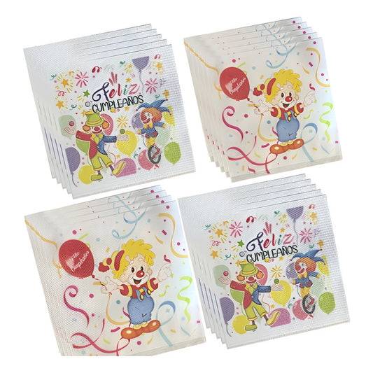 12 Servilletas Cumpleaños Retro Años 90 Ochentero Dekotillon
