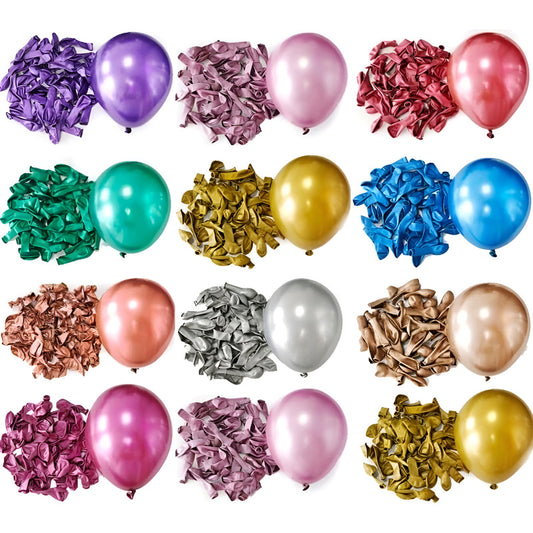 Pack 50 Globos Cromados Metalizados 30 Cm
