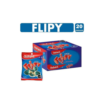 Gomitas Ambrosoli Flipy 20 Unidades Caja Bicapa Gelatina 25g