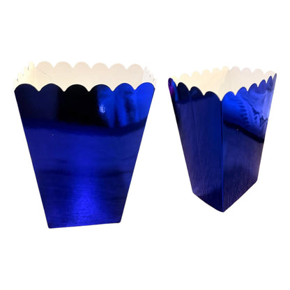 X 6 Cajas Metalizadas Para Cabritas Y Palomitas Fiesta