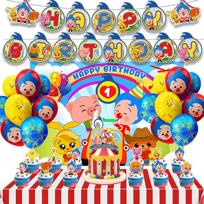 Set De Globos Plim Plim Para Cumpleaños, Decoración De Fiesta Con 57 Piezas Multicolor
