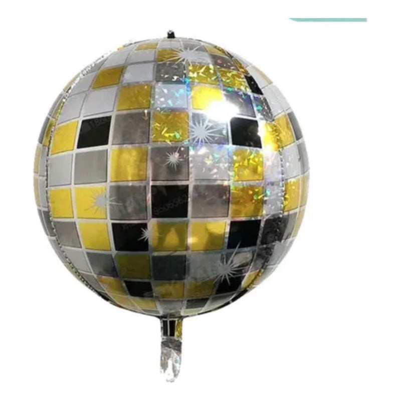 Globo Metálico Bola Disco Dorado 28x63 Cm Dorado