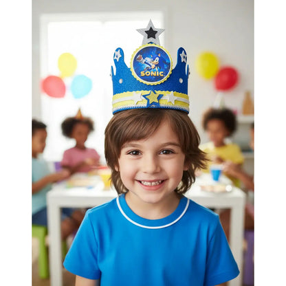 Corona De Sonic Para Festejado Y Cumpleaños Fiestas