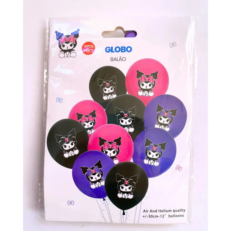 Set 10 Globos De Cumpleaños Payaso Plim Plim Látex Surtido