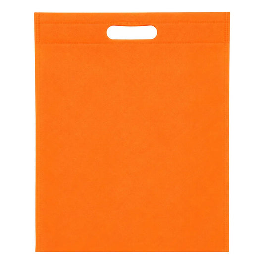 Pack 10 Bolsa Ecológica Reutilizable Tnt Con Asa 25x31 Naranja