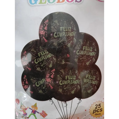 25 Globos Fluor De Estrella Que Alumbran Negro
