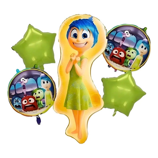 Globos Personaje Amarillo Metalizados Set 5 Unidades Yeah