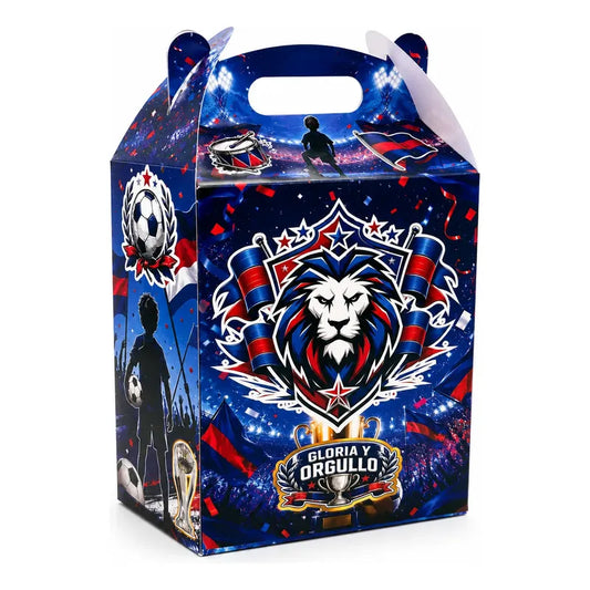 X 10 Caja Dulcera Cumpleaños Fútbol Universidad De Chile Azul