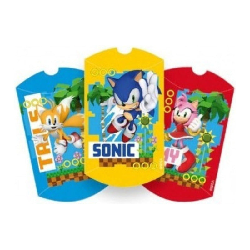 Pack 6 Cajitas De Sorpresas De Cumpleaños Sonic