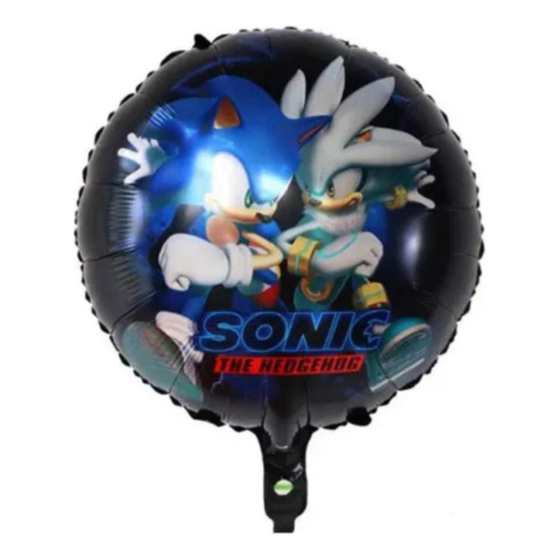Globo Redondo Sonic 45 Cm Metalizado Azul Sonic