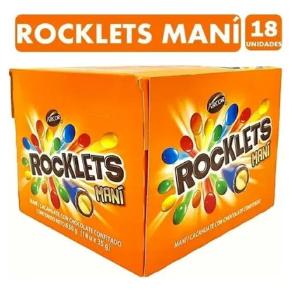 Rocklets Maní Chocolate Caramelo Mani Arcor Chocolate Y Maní Caja 30 g 18 U Pack X 18