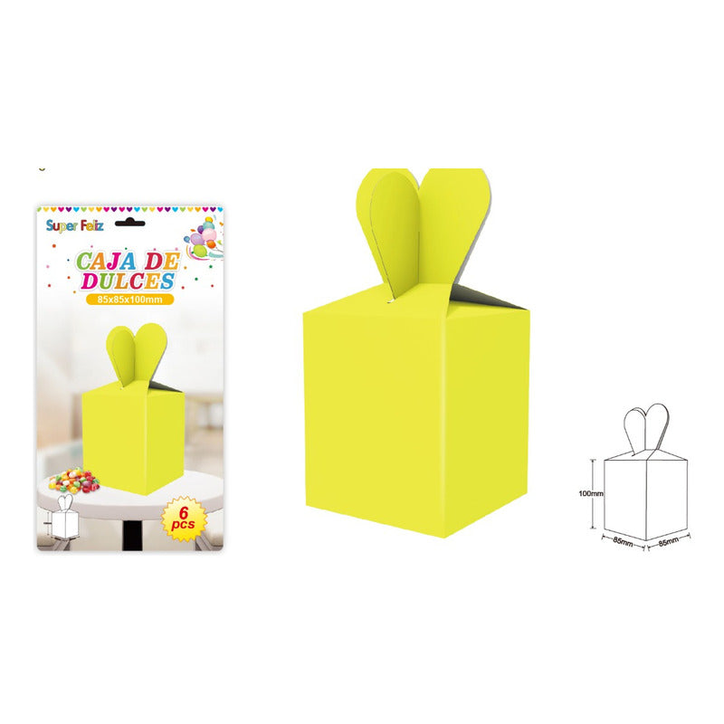 6 Unidades Cajitas De Dulce O De Sorpresa  Color A Eleccion