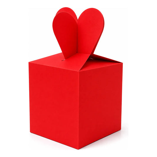 Pack 6 Cajitas De Regalo Para Fiestas Souvenir Cotillón Rojo