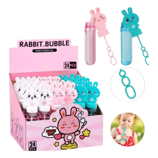 Sorpresas Cumpleaños Niños 24 Burbujas Paleta Conejo 13 Cm