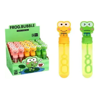 Sorpresas Niños Cumpleaños 24 Burbujas Paleta De Rana 13 Cm Multicolor