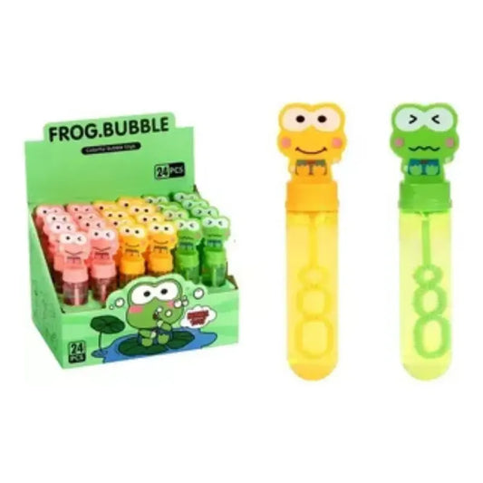 Sorpresas Niños Cumpleaños 24 Burbujas Paleta De Rana 13 Cm Multicolor