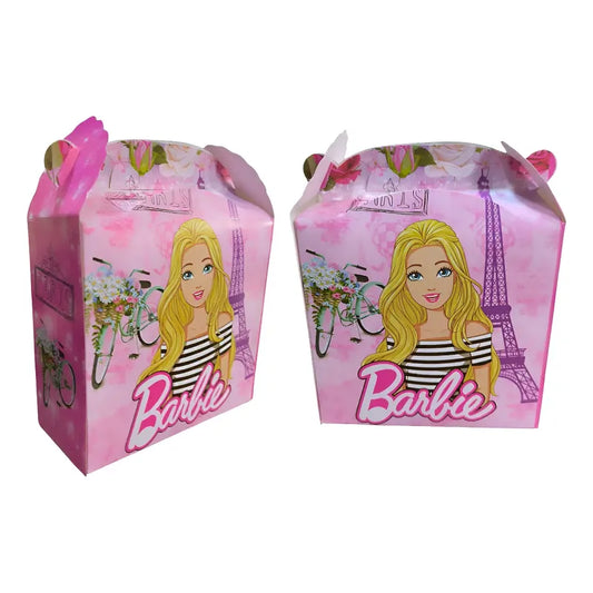 Pack 10 Cajitas Cumpleaños O Sorpresas Barbie Rosa