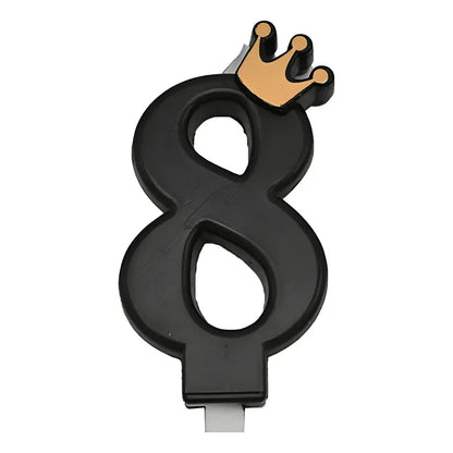 Vela De Cumpleaños Numero Negro