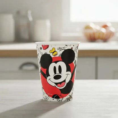 Vaso Cumpleaños Mickey Mouse Clásico X 6 Cotillón Activarte Blanco