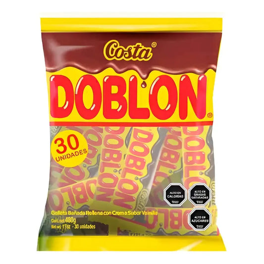 Doblón Galleta Costa Bañada En Chocolate ( 30 Unidades )