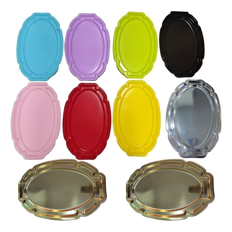 Pack 3 Bandejas Plasticas De Color 30x29 Cm