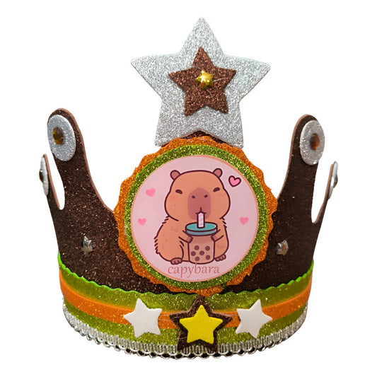 Corona Cumpleaños Festejado Capibara Capybara