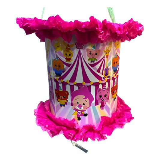 Piñata Cumpleaños Payaso Plim Plim Rosada