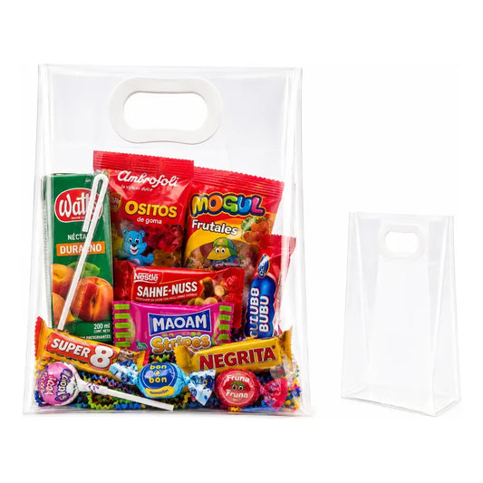 10 Bolsa Dulcera Transparente Pvc  Cotillones Y Cumpleaños Transparente