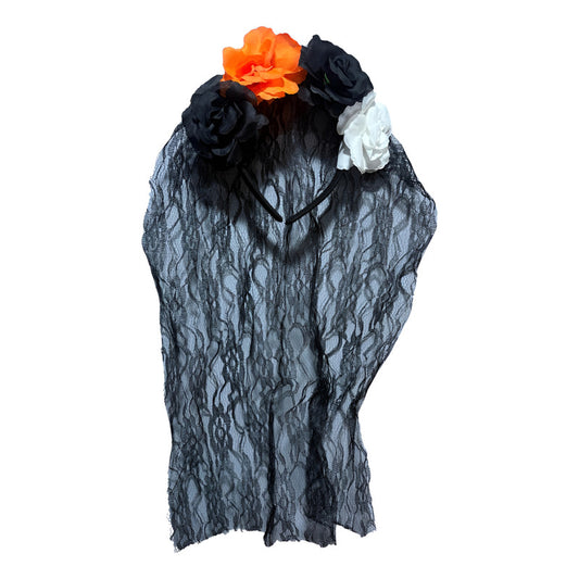 Cintillo Velo Catrina Halloween Cotillon