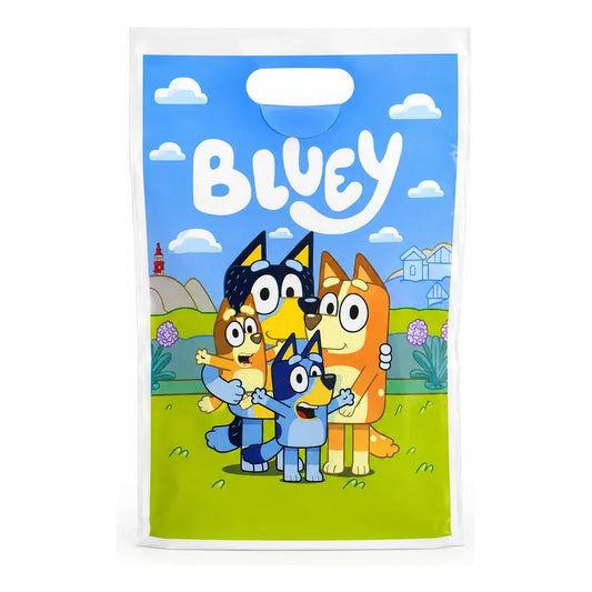 Pack 10 Bolsa De Dulces Cumpleaños Bluey Fiesta Infantil
