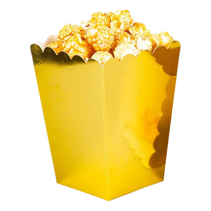 X 6 Cajas Metalizadas Para Cabritas Y Palomitas Fiesta