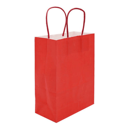 Pack 12 Bolsas De Papel Kraft De Color 27x21x11 Cm