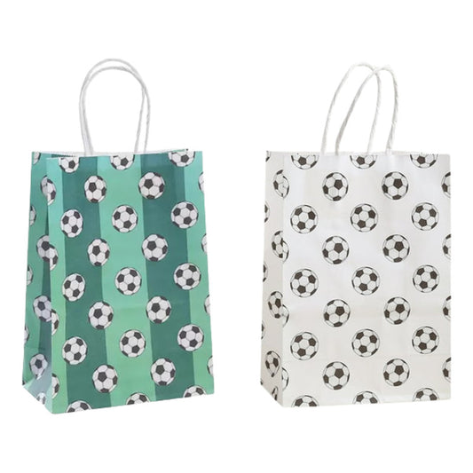 Pack 12 Bolsas Cumpleaños Futbol 16x21 Cm