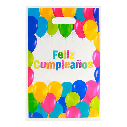 Pack 10 Bolsas Dulceras Fiestas De Cumpleaños De Globos  Multicolor Cumpleaños - Globos