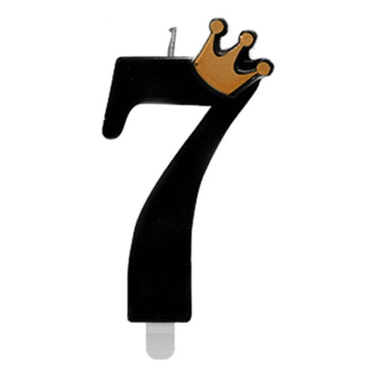 Vela De Cumpleaños Numero Negro